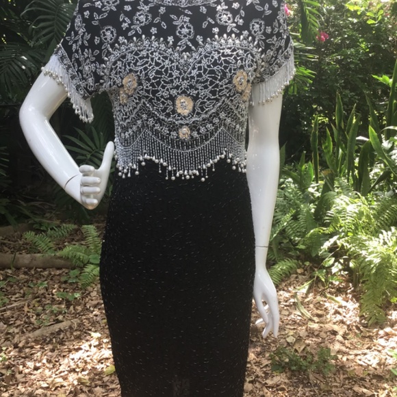 Vintage Oleg Cassini beaded Dress - Picture 16 of 16